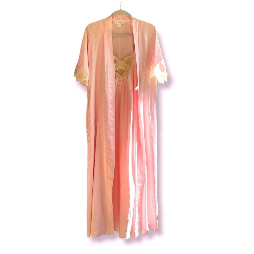 Eve Stillman Vintage Satin Peignoir Set